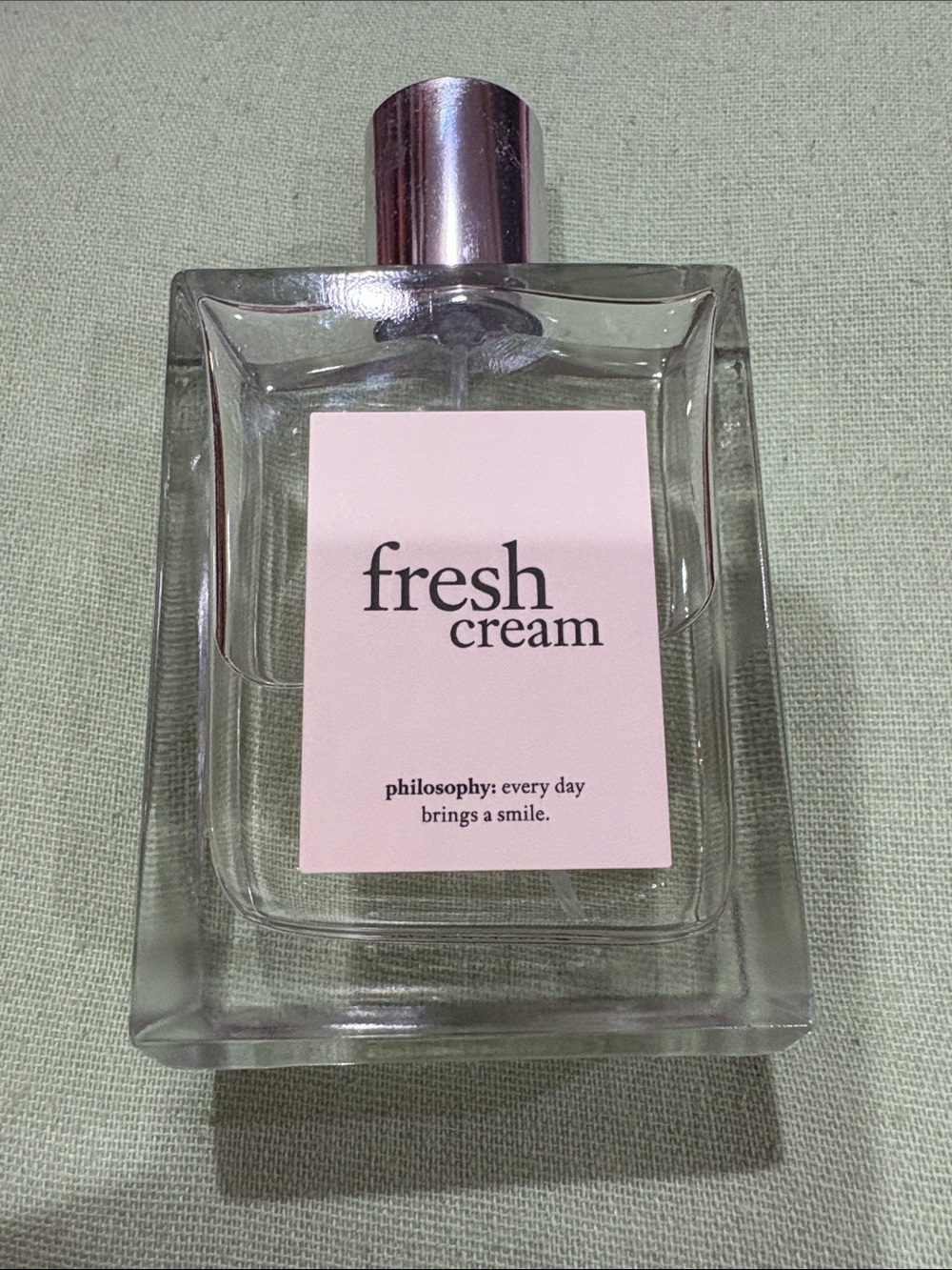 Philosophy Fresh Cream Perfume Bottle - Soft Pink Label, Silver Cap